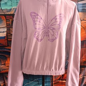 Celebrity Pink Lavender Butterfly Sweatshirt (W253)